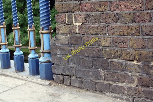 Photo 6"x4" Benchmark on western parapet on bridge over Grand Union Canal Kensal Town c2011