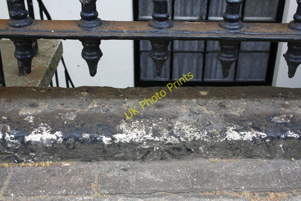 Photo 6"x4" Benchmark on wall of #34 Leinster Square Kensington\/TQ2579 c2011