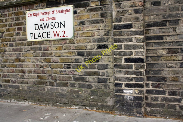 Photo 6"x4" Benchmark on wall pier of #6 Dawson Place Kensington\/TQ2579 c2011