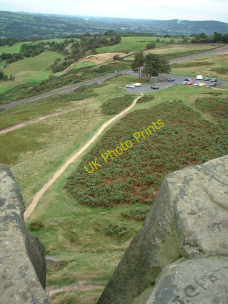 Photo 6"x4" Car park view through the rocks Ilkley c2002
