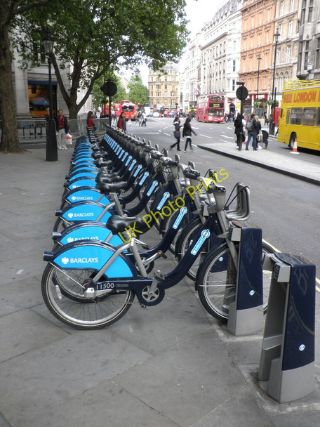 Photo 6"x4" Bicycles for hire, London Westminster c2011