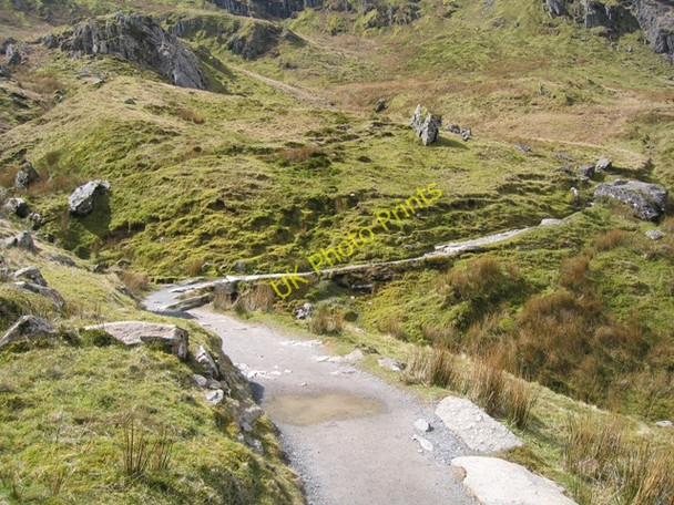 Photo 6"x4" A walk up the Pyg track - crossing the stream Gwastadnant c2008