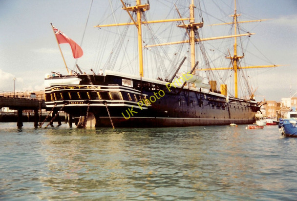 Photo 6"x4" HMS Warrior from river cruiser Portsea c1997