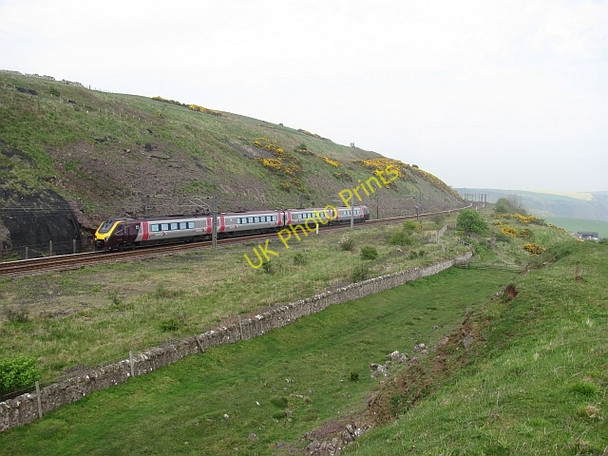 Photo 6"x4" East Coast Main Line deviation, Lamberton Ross\/NT9660 c2011