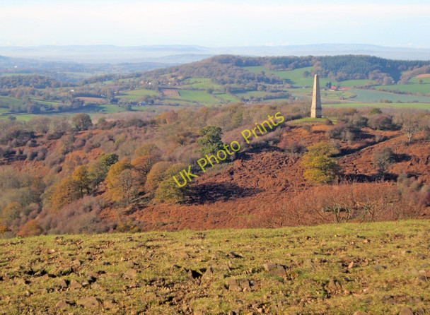 Photo 6"x4" The obelisk from Midsummer Hill Hollybush\/SO7636 c2010