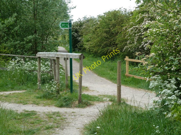 Photo 6"x4" Footpath junction Holmewood c2011