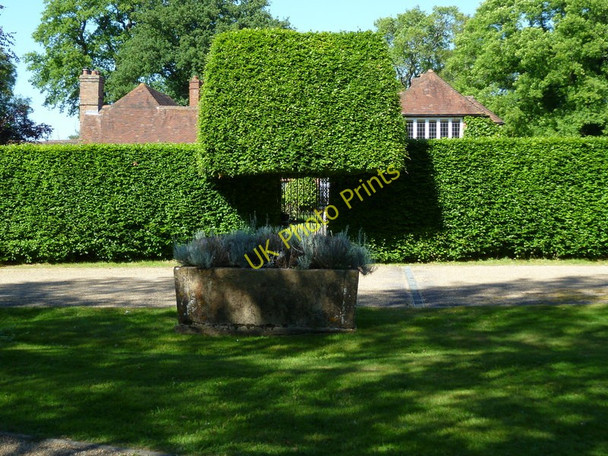 Photo 6"x4" Hedge and house on the Sussex Ouse Valley Way Scayne's Hill c2011