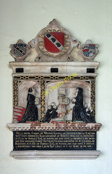 Photo 6"x4" William Knoyle monument - Sandford Orcas parish church Higher Sandford c2011