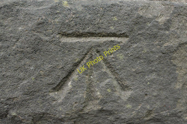 Photo 6"x4" Cut Bench Mark, Gilroyd Lane Barnsley\/SE3406 c2011