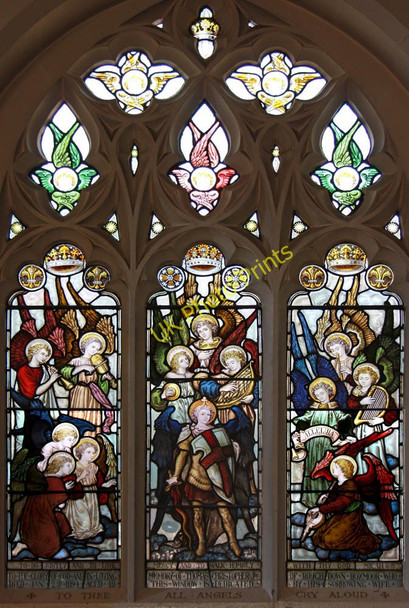 Photo 6"x4" Holy Trinity, Manor Road, Wallington - Stained glass window Carshalton c2011