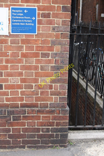 Photo 6"x4" Benchmark on Kensington and Chelsea College, Wormington Road Kensal Town c2011