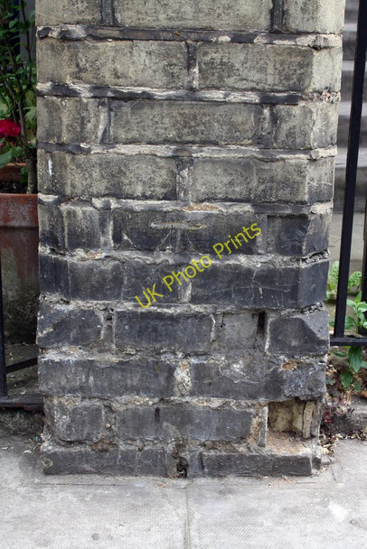 Photo 6"x4" Benchmark on the wall end pier between #55 and #57 Cambridge Gardens Kensal Town c2011