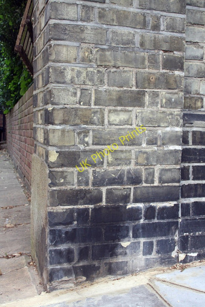 Photo 6"x4" Benchmark on wall angle pier at #32 Lansdowne Road Kensington\/TQ2579 c2011