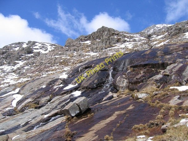 Photo 6"x4" Glaciated rocks by the Pyg track Gwastadnant c2008