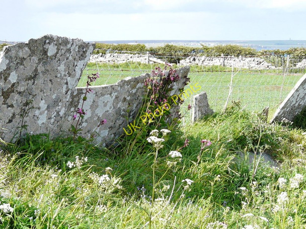Photo 6"x4" Old Caithness-slate wall near Ackergill Reiss c2011