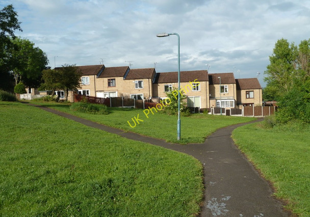 Photo 6"x4" Houses set back from Station Road Halfway\/SK4381 c2011