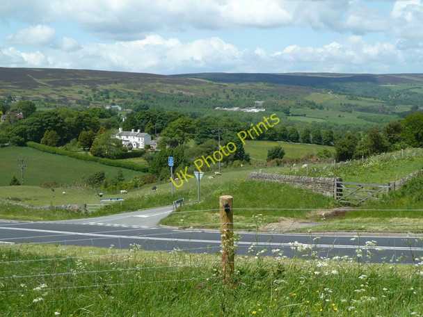 Photo 6"x4" View across the B6054 and beyond Lydgate\/SK3077 c2011
