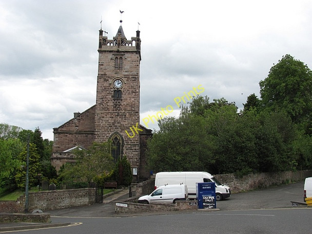 Photo 6"x4" Church and carpark,   Wooler Wooler c2011