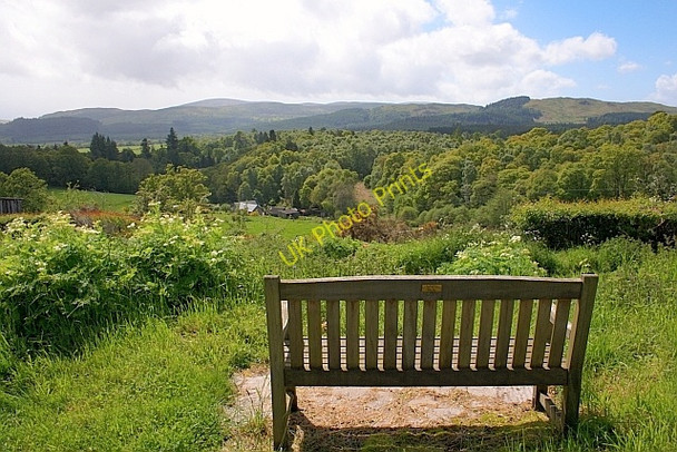Photo 6"x4" Seat with views over Twenty Shilling Wood Comrie\/NN7722 c2011