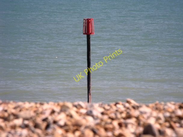 Photo 6"x4" Beacon on Bexhill beach Bexhill c2011