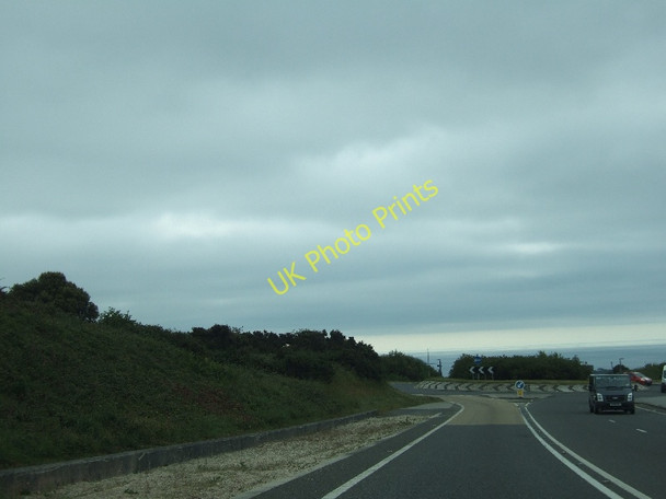 Photo 6"x4" Escape lane and roundabout on A391 St Austell c2011