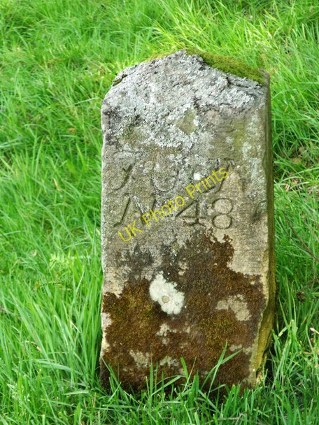 Photo 6"x4" Hillend Reservoir, marker stone No. 48 Forrestfield c2011