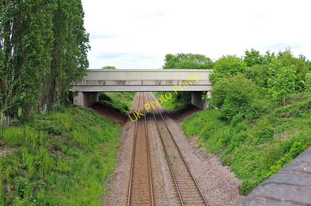 Photo 6"x4" Road bridge over the railway at Rushwick Upper Wick\/SO8253 c2011