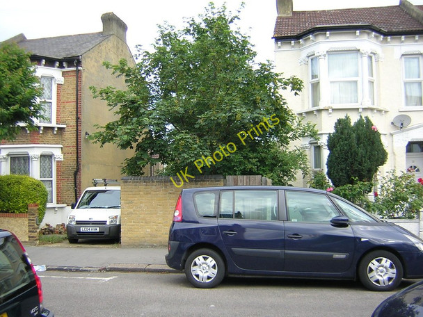 Photo 6"x4" Ecclesbourne Road: looking downstream at crossing of Norbury Brook Penge c2011