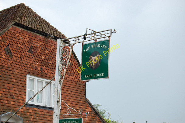 Photo 6"x4" The Bear Inn Sign, Burwash Burwash c2011