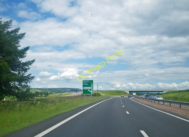 Photo 6"x4" Approaching the Glendoick exit on the A90 road Glendoick c2011