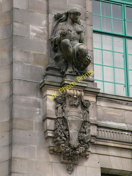 Photo 6"x4" Mercat Building - detail Glasgow c2011
