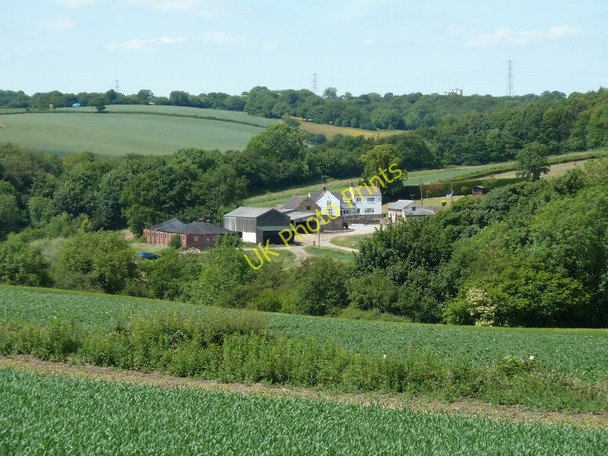 Photo 6"x4" View to Geerlane Farm Birleyhay c2011
