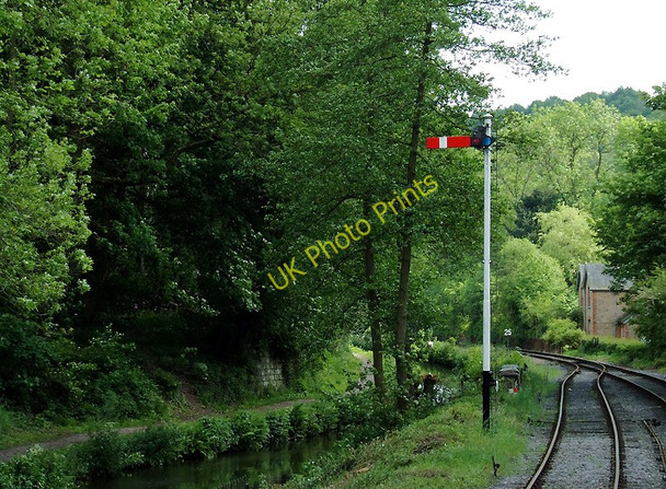 Photo 6"x4" Canal and railway at Consall, Staffordshire Hazles c2011
