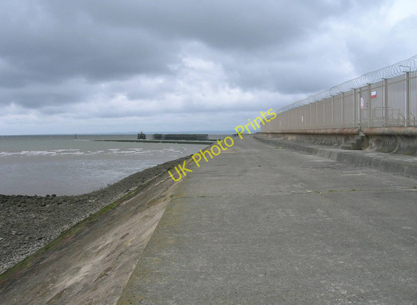 Photo 6"x4" Sea Defences near Nuclear Power Station Heysham c2011