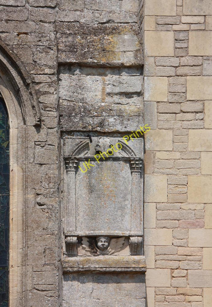 Photo 6"x4" St Peter, Maxey - Wall monument West Deeping c2011