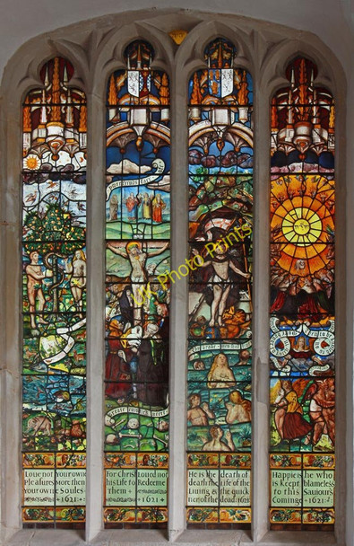 Photo 6"x4" St Leonard, Apethorpe - Stained glass window Apethorpe c2011