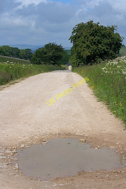 Photo 6"x4" Puddle, Cardlemere Lane Biggin\/SK1559 c2011