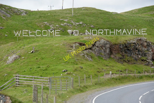 Photo 6"x4" Welcome to Northmavine sign at Mavis Grind Burravoe\/HU3567 c2011