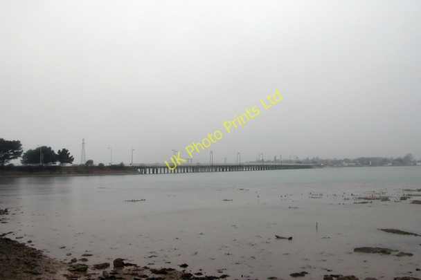 Photo 6"x4" Langstone bridge, seen from Hayling Island Havant c2006
