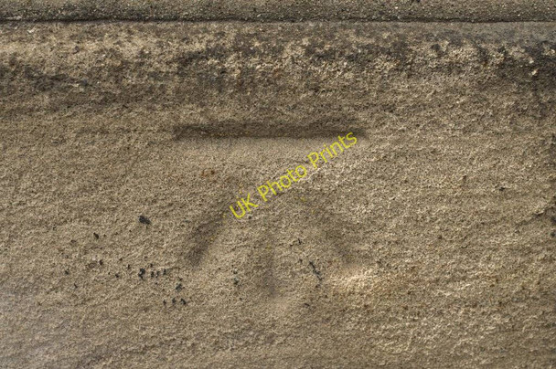 Photo 6"x4" Cut Bench Mark, #3 Otley Road Baildon c2011