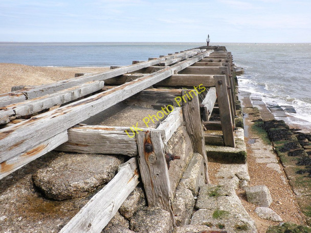 Photo 6"x4" Abandoned jetty, at Landguard Point The Port of Felixstowe c2011