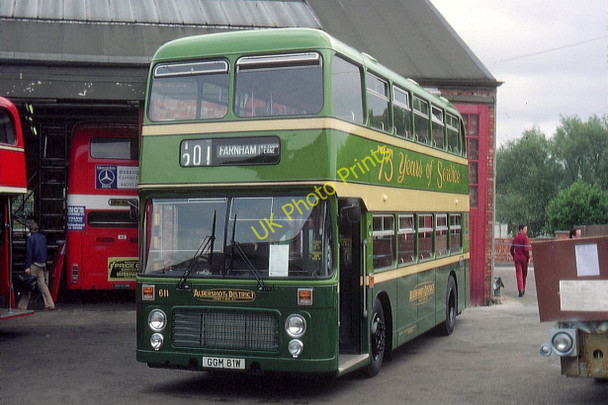 Photo 6"x4" An Aldershot & District Bus at the Aldershot Bus Depot Aldershot c1981