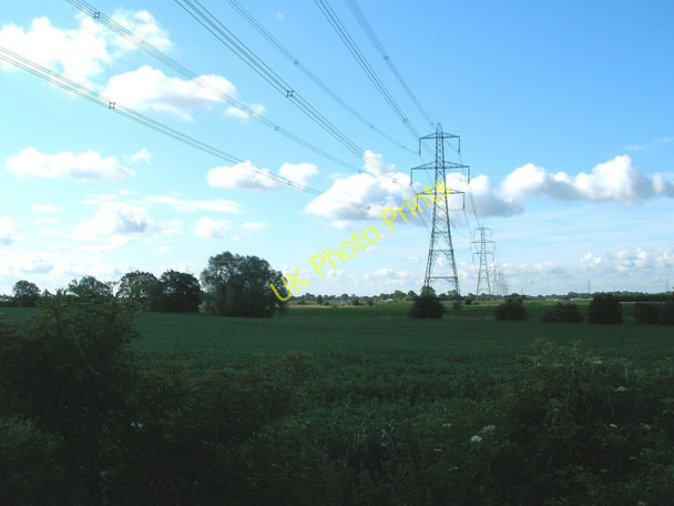 Photo 6"x4" Farmland and pylons off the A645 Gowdall c2011