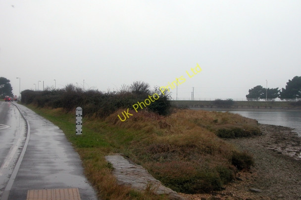 Photo 6"x4" Floodwater marker at Northney, Hayling Island Havant c2006