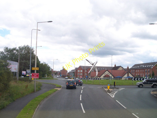 Photo 6"x4" Artwork on the roundabout on Wigan Road Atherton c2011