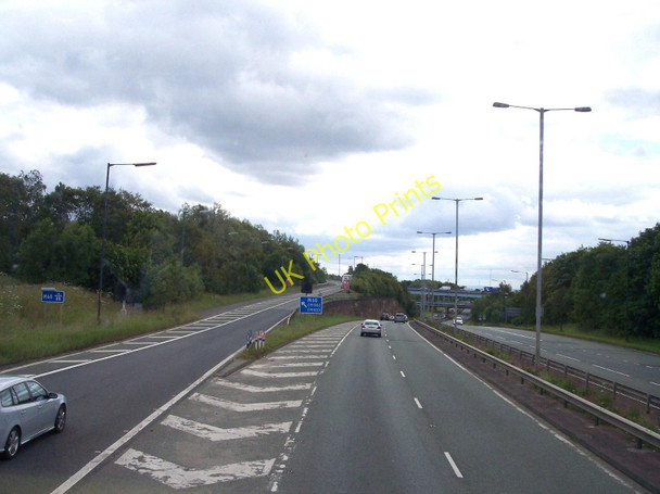 Photo 6"x4" M60 sliproad leaves the East Lancs Road eastbound Worsley\/SD7401 c2011