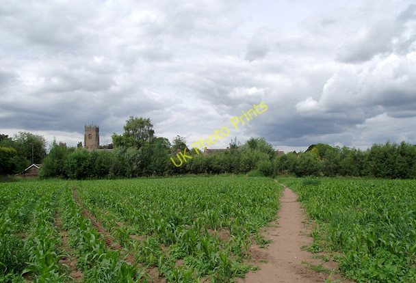 Photo 6"x4" Footpath across farmland by Claverley, Shropshire Claverley c2011