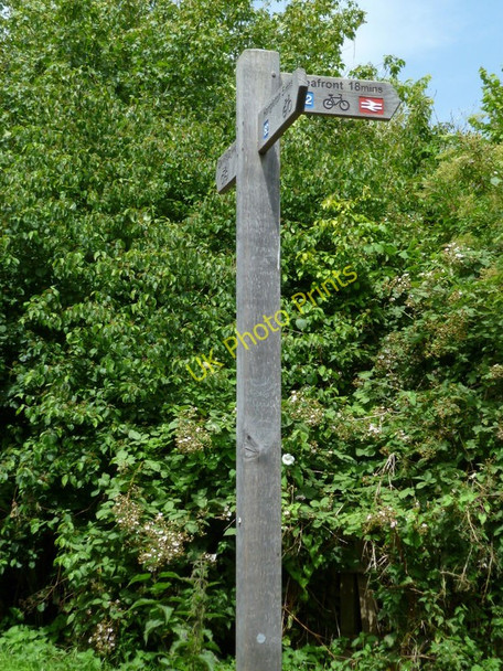 Photo 6"x4" Signpost for cycle trails north of Hangleton Hove c2011