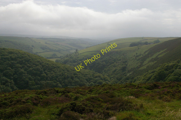 Photo 6"x4" Valley of the East Lyn, from County Gate Malmsmead c2011
