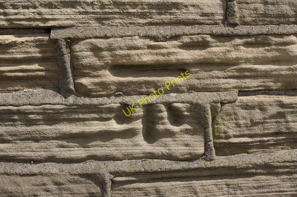 Photo 6"x4" Cut Bench Mark, Station Road Entrance Shipley\/SE1437 c2011